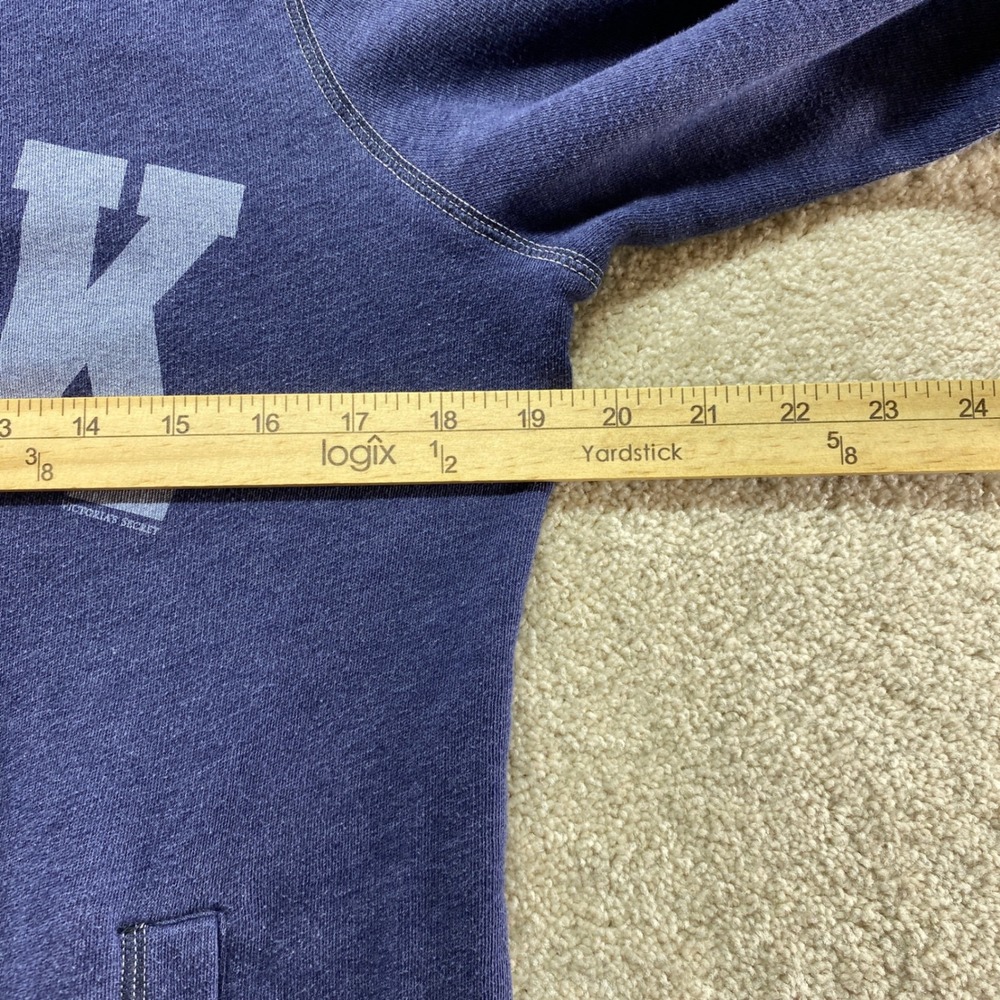 PINK Victoria's Secret Quarter Zip Pullover Womens Small Blue Excellent Striped - Picture 4 of 11